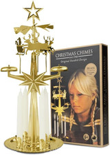 Original Swedish Christmas Chimes, Santa, Carousel and 4 Candles – Scandinavian picture