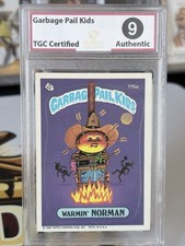 Original 1986 Warmin Norman Garbage Pail Kids Sticker TGC GRADED picture