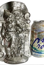 ANTON REICHE 7541 7” DUTCH  FARMER BOY and GIRL  ANTIQUE CHOCOLATE MOLD picture