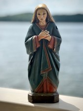 19th C Our Lady of Sorrows Santo | Hand Carved Polychrome Wood Statue | Mexican  picture