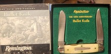 Remington 1997 15th Anniversary Silver Bullet Knife R4468 SB Natural Bone NIB picture
