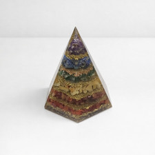 7 Chakra Orgone Energy Pyramid – Handmade EMF Protection Crystal Tower picture