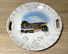 Decorative Souvenir Plate with Handles, White Scenic Center Image picture