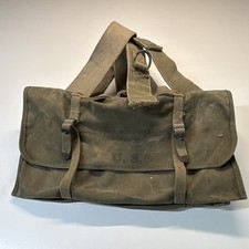Vintage WWII 1944 US Army Canvas Tool Bag Roll Model of 1921 Blacksmiths Saddler picture