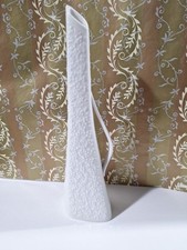 MCM 1970s  Hutschenreuther LHS Selb Bavaria Germany White Vase w/ Handle 8 1/4
