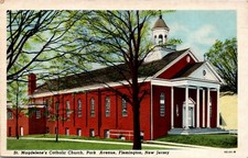 Postcard NJ Flemington St. Magdelene's Catholic Church Park Avenue C.1940 M37 picture