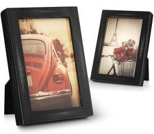 Emfogo 4x6 Picture Frame, Pack of 2 Photo Frame with Real Glass, Solid Wood R... picture