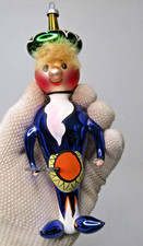 Vintage Blown Glass DRUMMER MAN Figurine Christmas Ornament Carlini Italy picture