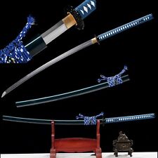 45“ Handmade 1095 steel Japanese Samurai Katana Sharp Sword Real Ray Skin Handle picture