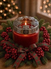 YANKEE CANDLE Silver-tone Snowflake ILLUMA LID TOPPER New Hard To Find HTF 2011 picture