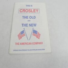 VINTAGE CROSLEY ELECTRONICS 1995 THE OLD AND THE NEW CATALOG RARE 1990S  picture