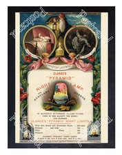 Historic Clarkes Pyramid Night Lamp 1890s Advertising Postcard picture