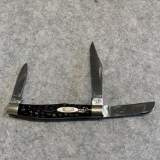 1940-1964 Case XX USA 6332 Red Bone 3 Blade Stockman Pocket Knife Good Snap picture