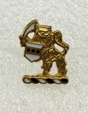 Pennsylvania National Guard DUI Lapel Pin Lion Crest Military Clutch Back picture