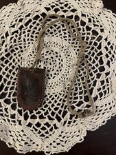 Vintage Tooled Leather Neck Pouch / Mini Utility Pouch picture
