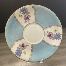 Vintage Salisbury Blue & White Floral Bouquet ~ Saucer ONLY England Bone China picture
