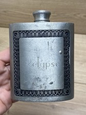 Vintage Selwin Pewter Hip Flask Engraved Relapse Recovery AA Novelty Flask picture