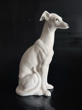 MCM Greyhound Dog Figurine by Tilso Japan Porcelain Whippet Statue 7.5” Tall picture