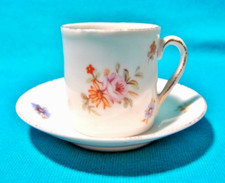 1891-1918 Antique Victoria Carlsbad Austria Child Tea Cup Saucer Porcelain China picture
