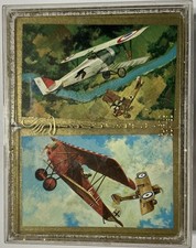 Vintage Stancraft Plastic Coated Playing Cards Airplanes Double Deck Complete picture