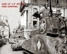 WW2 US M4A4 Sherman Tank Normandy France D-Day 8x10 Photo O8567 picture