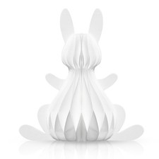 Briarwood Lane Spring Easter Honeycomb Paper Decor 5x5 White Bunny Honeycomb - picture
