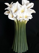 Ibis & Orchid Design, Inc. Vase #301 White Calla Lily Flowers 13” Height picture