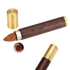 Galiner Cigar Tube Stainless Steel Portable Travel Cigar Case Wood Cigars Holder picture