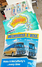 Vintage Advertising Poster x9 Bus Lines Greyhound Pioneer McCafferty's NOS - AF picture