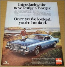 1976 Dodge Charger Print Ad 1975 Car Automobile Advertisement Daytona Vintage picture