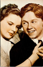Judy Garland Mickey Rooney Hollywood Movie Stars   Postcard picture