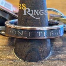 EXCLUSIVE COPPER COIN RING KEYCHAIN made from a Gadsten Flag Round Handmade USA picture