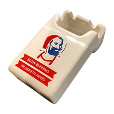 [US Tax Paid] ZIG-ZAG Ceramic Ashtray Retro Vintage Style White Collectible NEW picture