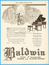 1921 Baldwin Piano Co Cincinnati Ohio Chicago IL Michelangelo Carrara Marble Ad picture