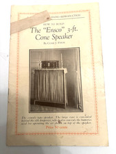 VINTAGE ENSCO CONE SPEAKER  BOOKLET BROCHURE picture