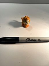 Miniature Lion Cub Figurine Plastic Glossy Finish Brown/Beige Animal Decor picture