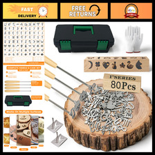 80 Pcs Custom Stainless Steel Branding Iron Kit - A-Z Letters & Numbers for Wood picture