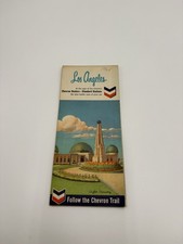Vtg Los Angeles California road map chevron dealers standard stations picture