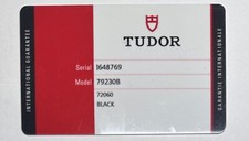 Tudor Heritage Swiss Watch Guarantee Certificate Warranty Model 79230B I Serial picture