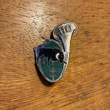 Ww2 French 110th BCP Foot Chasseurs Insignia Badge 1939 Rare picture