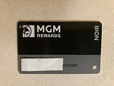 MLIFE MGM REWARDS BLACK NOIR SLOT PLAYERS CARD MALE NAME EXPIRES 2025 RARE picture