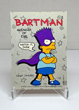 1990 Topps The Simpsons Bartman #1 Sticker Rookie RC GRAIL picture