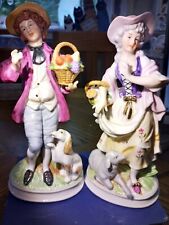 Colonial Man And Woman Figurines picture
