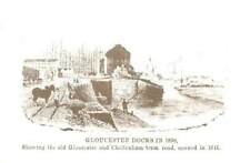 Vintage Repro Gloucestershire Postcard, Gloucester Docks in 1850 Tram Road QU7 picture