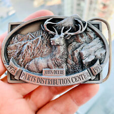 1995 John Deere Buck Stag Deer 3D Pewter Belt Buckle Limited Edition 1 of 3500 picture