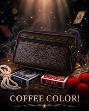 Magicians EDC  close up bag Holds Cards, Coins & Apparatus Coffee Colored picture