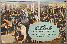 Vintage Postcard 1948 CLICK, Cafe, Theatre, Bar, Market at 16th, Philadelphia PA picture