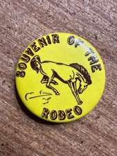 Vtg Cowboy Rodeo 1950s Pinback Button picture