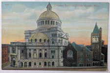 Christian Science Church Boston Massachusetts Antique Divided Back Postcard C9 picture