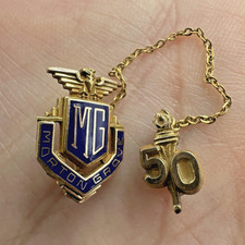 Vtg Morton Grove 1/10 Gold Filled 50 Year Employee Service Lapel Pin Americana picture